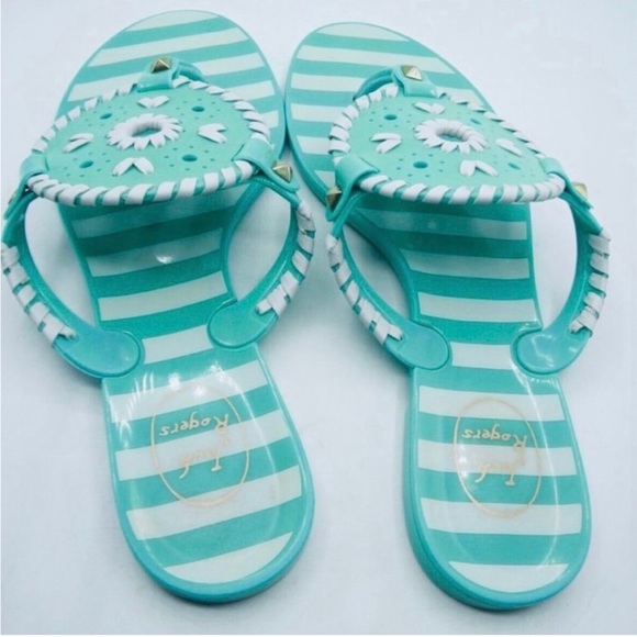 JACK ROGERS Georgia Jelly Sandals
FlipFlop Thong, mint green and white - Picture 4 of 5